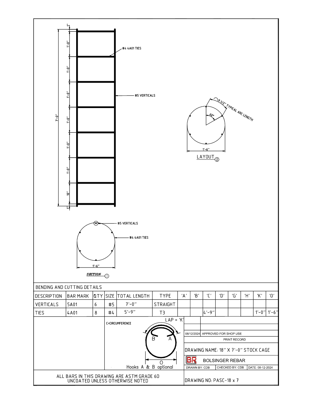 PASC-18X7- 18" x 7'-0" Stock Cage