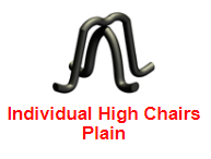 3-1/2" Individual High Chair-Plain